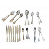 Classic Scroll-Handled Silver Flatware Set