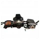 Canon AE-1 SLR & Panasonic Lumix DMC-LZ7 Cameras