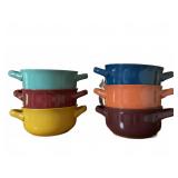 Midcentury Modern Glazed Stoneware Soup Bowls