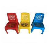 3 Colorful Plastic Kids Chairs