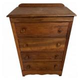 Antique Four-Drawer Solid Wood Chest Dovetail