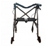 Folding Knee Walker with Brakes & Pad Support