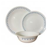Corelle Livingware Blue Snowflake Dinnerware Set