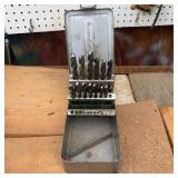 Steel Drill Bit Set in Metal Case