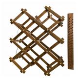 Wood Wine Rack & Peg Tie/Jewelry Hanger Set