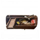 Hand Tools in Wooden Tool Box