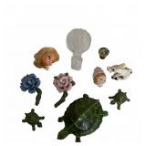 Ruth Proft Ceramic Turtle & Figurines Group