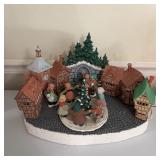 Ceramic Christmas Village Display Scene