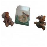 Resin Teddy Bear Figurines & Polar Bear Scene