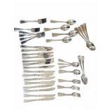 Stainless Flatware Set with Triple Line Pattern