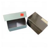 Vintage Metal Recipe Card Boxes Set