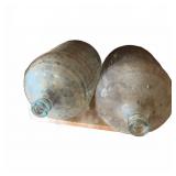 2 Large Clear Glass Carboys