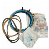 Vintage Embroidery Hoops & Stitch Kits Assortment