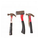Tool Shop Hammer Pair & Red Hatchet