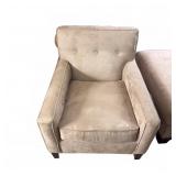 Contemporary Beige Upholstered Armchair