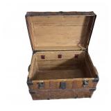 Raw Hide Fibre Steamer Trunk