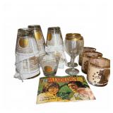 Liberty Bell & Coin Barware w/ 1970s Mixology Book