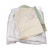 Vintage Embroidered Quilt Squares & Fabric