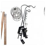 Metal Shepherd Hooks & Hanging Basket Set
