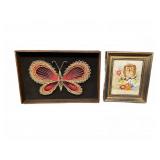 Butterfly String Art & Framed Owl Needlepoint