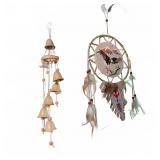 Ceramic Bell Wind Chime & Eagle Dreamcatcher