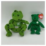 St Patrick's Day Plushes TY Erin the Bear, Kiss Me