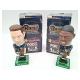 2 Bobbleheads Kurt Warner, Orlando Pace RAMS SGA