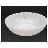 Hocking 8' Milk Glass Large Bubble Serving Bowl