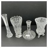 Odd Lot Cut Glass & Crystal Tuscany Candle Holder
