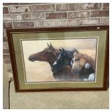 Latge Decorative HORSE Picture Wood Frame