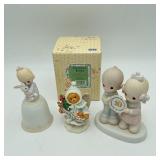 2 Precious Moments Items and 1 Cherished Teddies