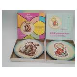 Schmid Hummel 1974 &1975 Christmas Plates in Box