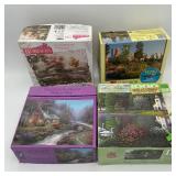 3 Puzzles 100 Piece, and 1 Puzzle 750 Pieces