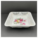 Vtg Porcelain Reticulated 8' Bowl Bavaria