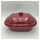 PAMPERED CHEF 3.1 QT Covered Baker Cranberry