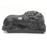 Vtg HEAVY Lion Door Stop 12' Long