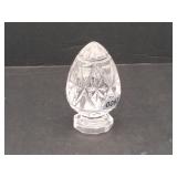 Crystal Egg 24% Lead Paperweight 3' Tall