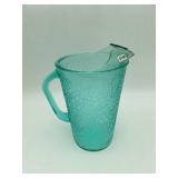 Anchor Hocking Blue Textured Pitcher VTG
