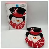 Fitz & Floyd Snowman Plate Platter *