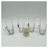 Set of 4 LENOX Irish Coffee Glasses Vintage