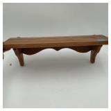 Wooden Hanging Plate Display Shelf 18' Long