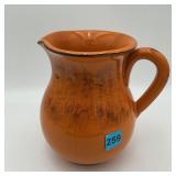 Orange 6.5' Glazed Pitcher Made in Italy