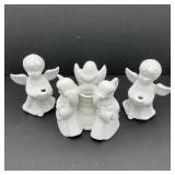 Lot of ANGELS, Candle Holders Porcelain