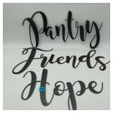 3 Metal Word Wall Hangings FRIENDS