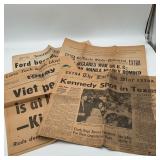 Old Original Newspapers w/ Important Headlines