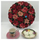 Vintage Hand painted FORGET ME NOT Cup and Saucer+