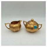 Cream & Sugar 22k Gold Encrusted Porcelain