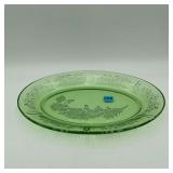 Federal Uranium Glass Green 12' Platter Sharon