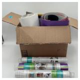 Large box of Cricut Crafting paper. 3 NEW ROLLS
