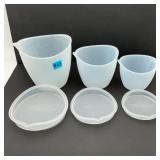 Set of 3 Nesting Pampered Chef Silicone Prep Bowls